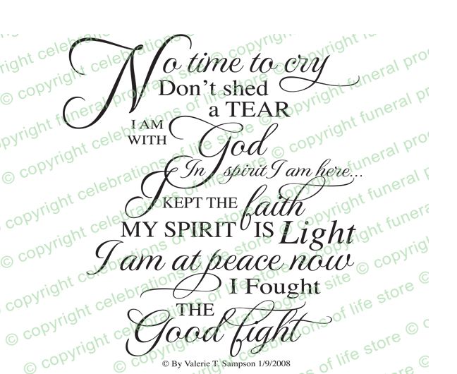 Free Funeral Poems