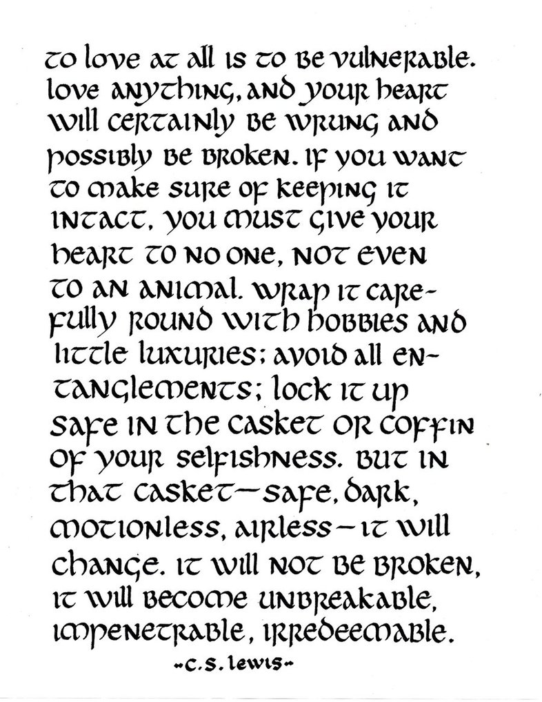 Cs Lewis On Love Quotes Quotesgram