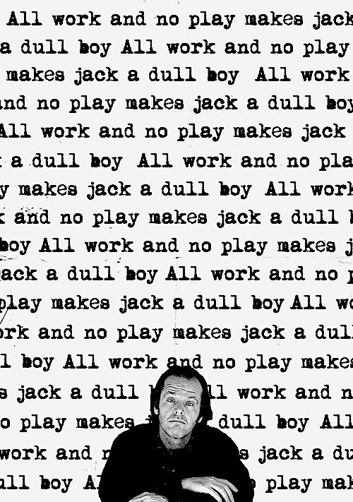 Inspired by The Shining All Work and No Play Fridge Magnet Jack Movie Quote