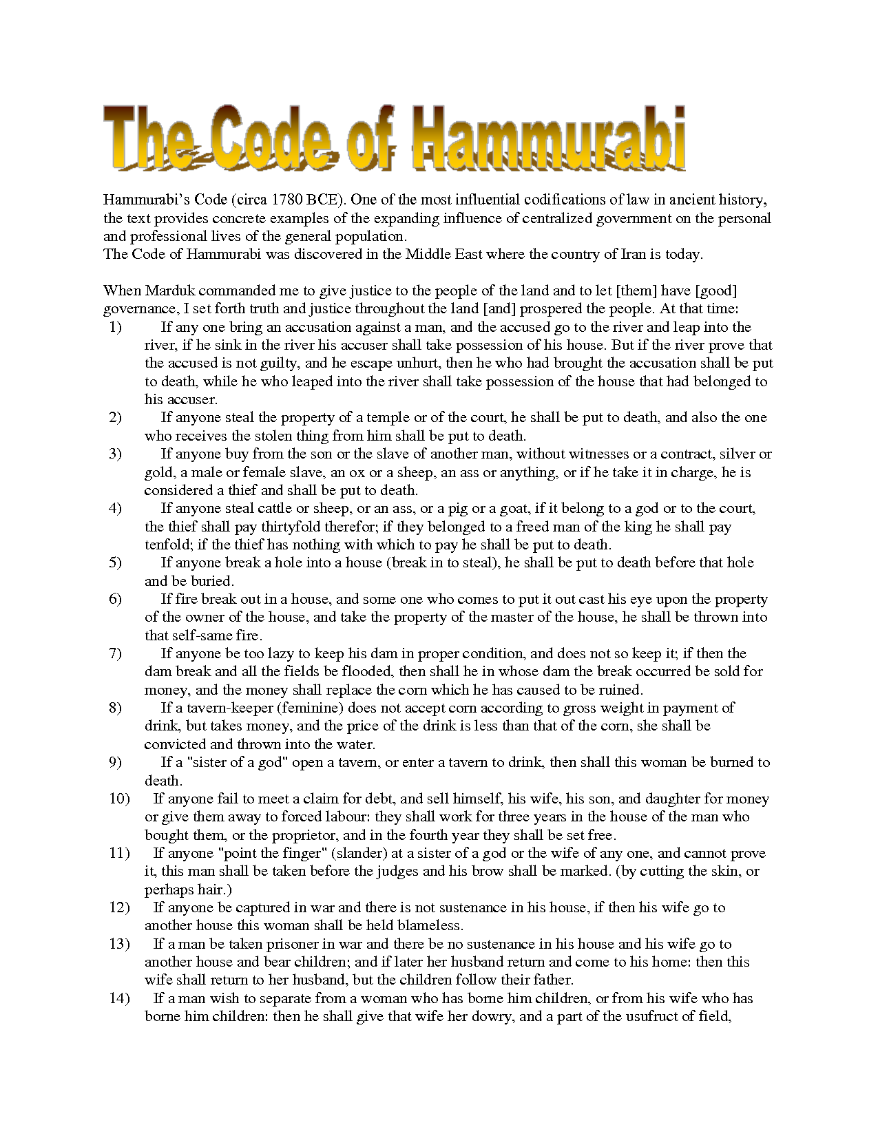 Code Of Hammurabi Quotes Quotesgram