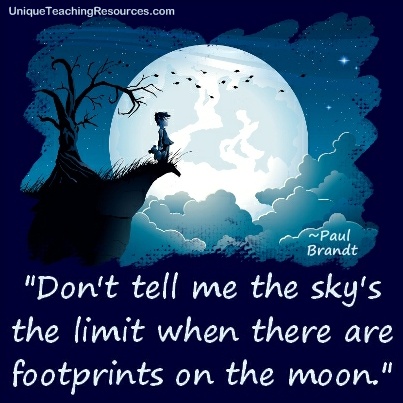 NEW Motivational Space Classroom POSTER The Sky Is Not The Limit 2
