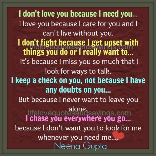 I Need You Quotes Romance Quotesgram