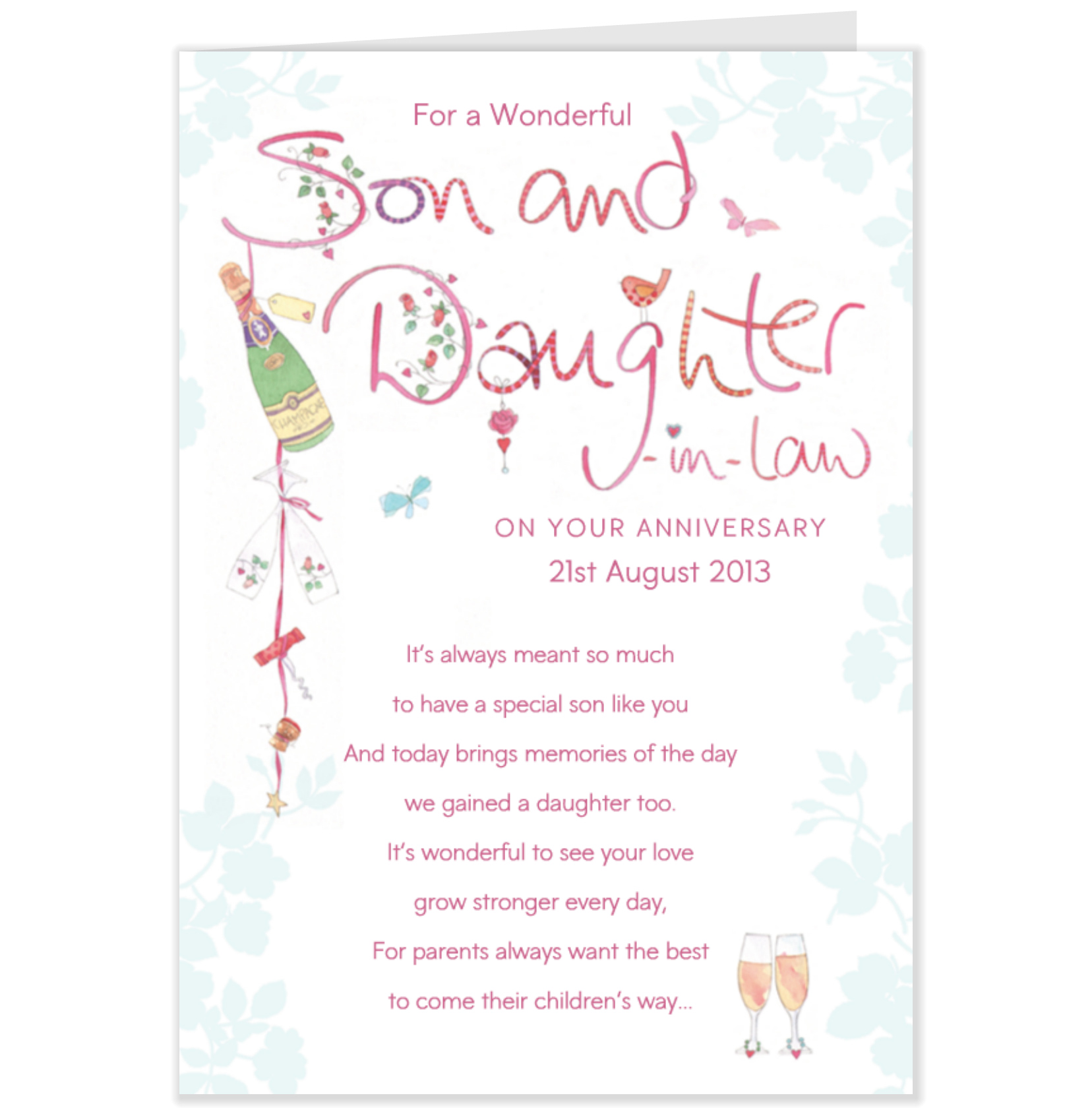 Free Printable Anniversary Cards For Daughter And Son In Law Printable Templates
