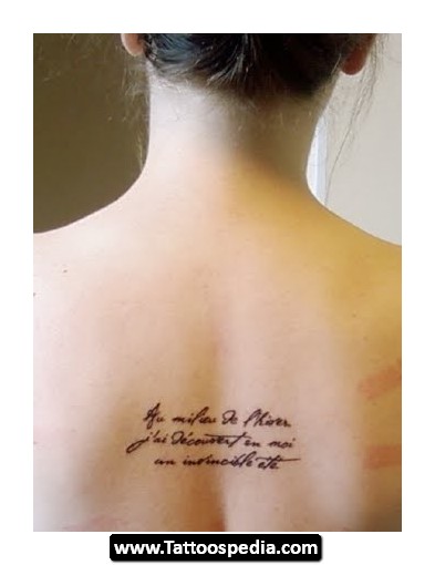 French Wording Tattoo - Tattoos Designs