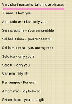 Love Quotes In Italian Language Quotesgram