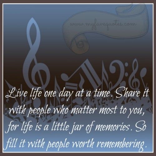 Living Life One Day At A Time Quotes. QuotesGram