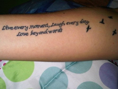 Forearm quote tattoo 🥰#tattoo #dmv #dc #md #va #viral #tiktok #explor... |  TikTok