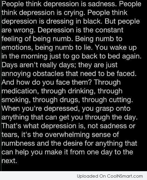 quotes about being depressed