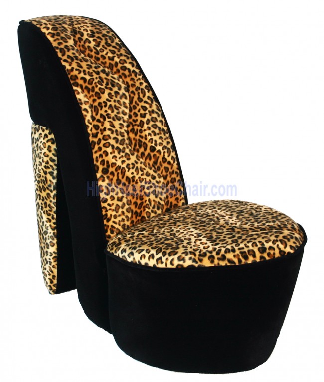 Leopard High Heel Es Esgram, Hot Pink High Heel Shoe Chair