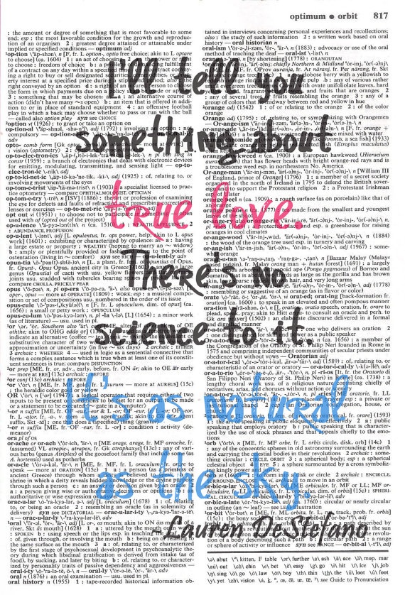 Dictionary Art Print I Love Pretty Things Quote