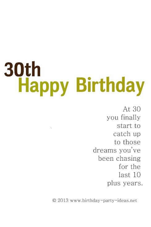 Happy 30th Birthday Quotes. QuotesGram