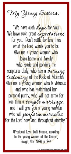 Lds Young Women Modesty Quotes. QuotesGram