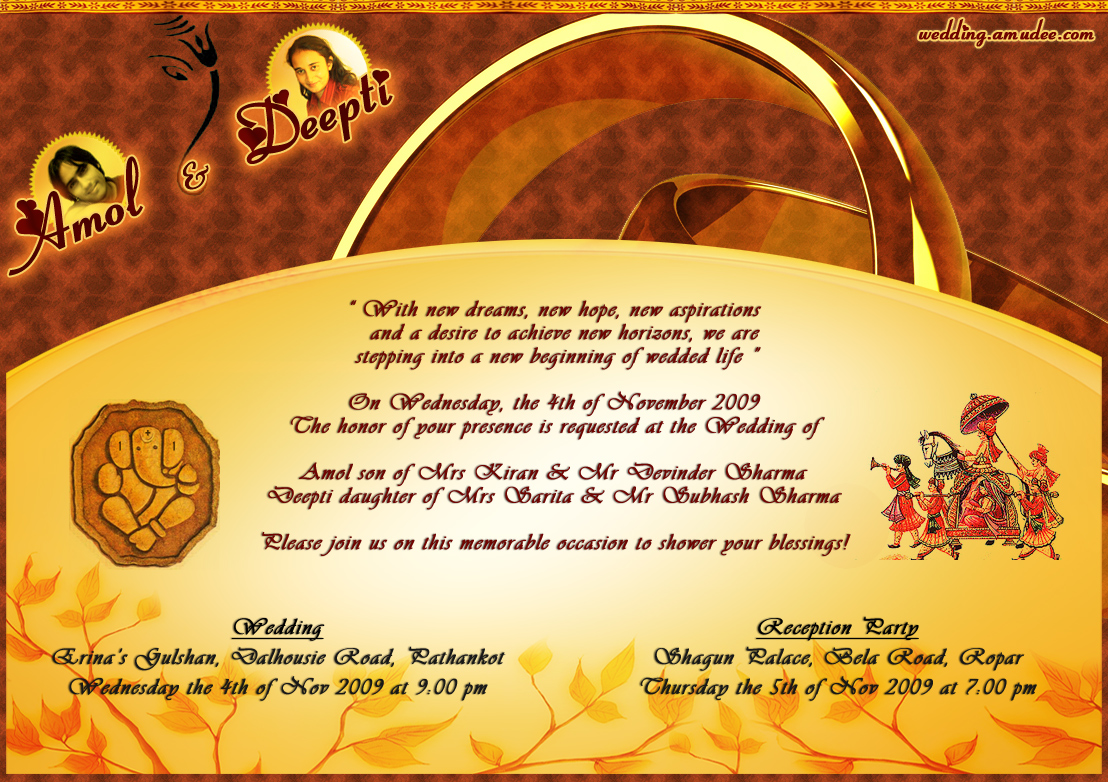 Create Indian Wedding Invitation Card Online Free Download In Hindi