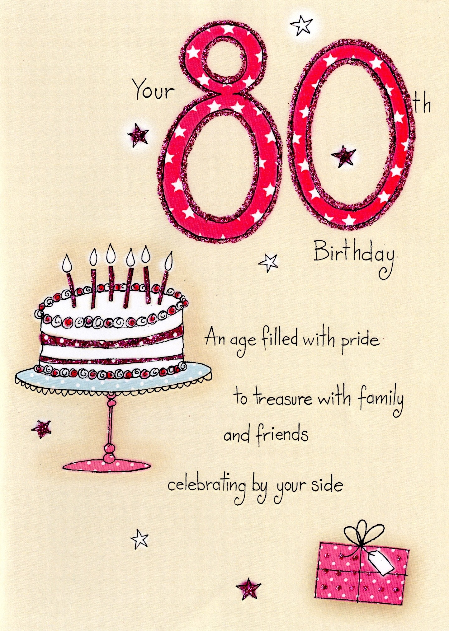 Birthday Card Printable 80 Year Old Birthday Free