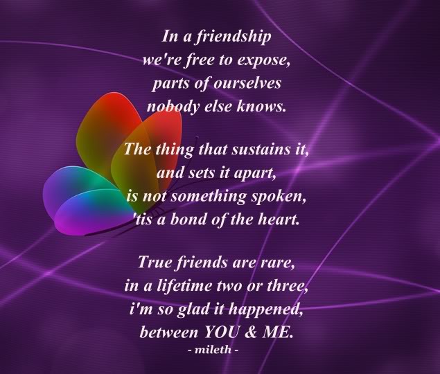 Friendship in english poem on Friendship Poems