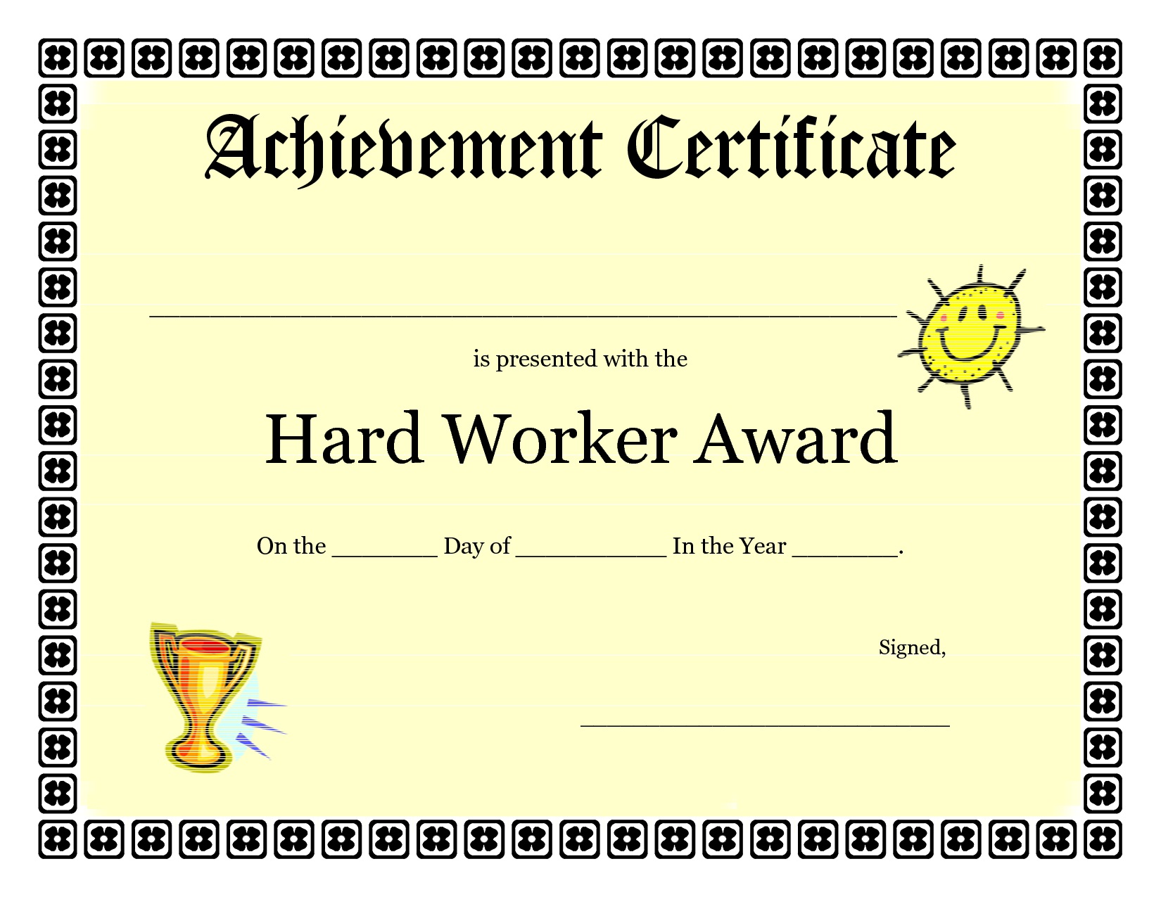 Certificate Of Achievement Quotes. QuotesGram Throughout Fun Certificate Templates