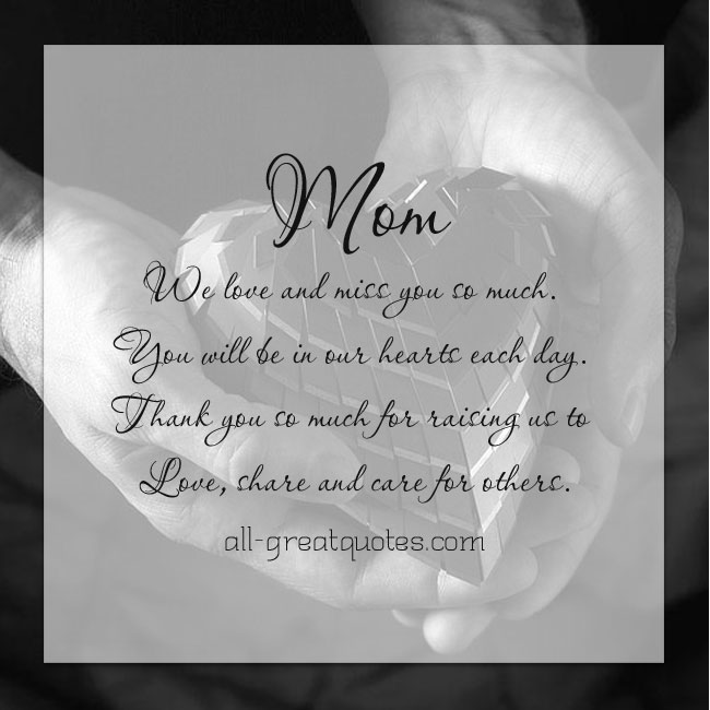 We Miss You Mom Quotes. QuotesGram