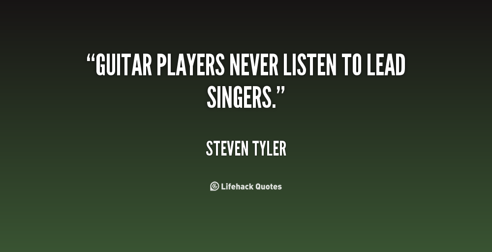 Guitar players and lead singers