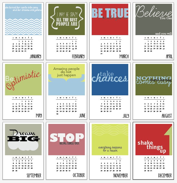Quotes For Each Month Calendar QuotesGram