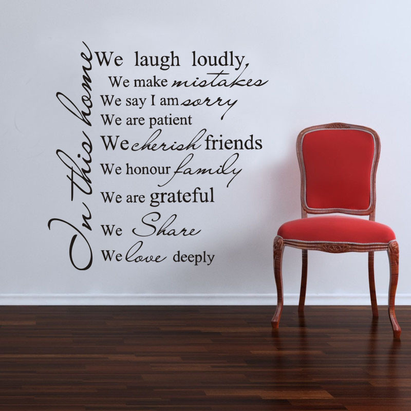 1737381218 Best Quality 2015 New House Rules Modren Romantic font b Word b font Quote font b