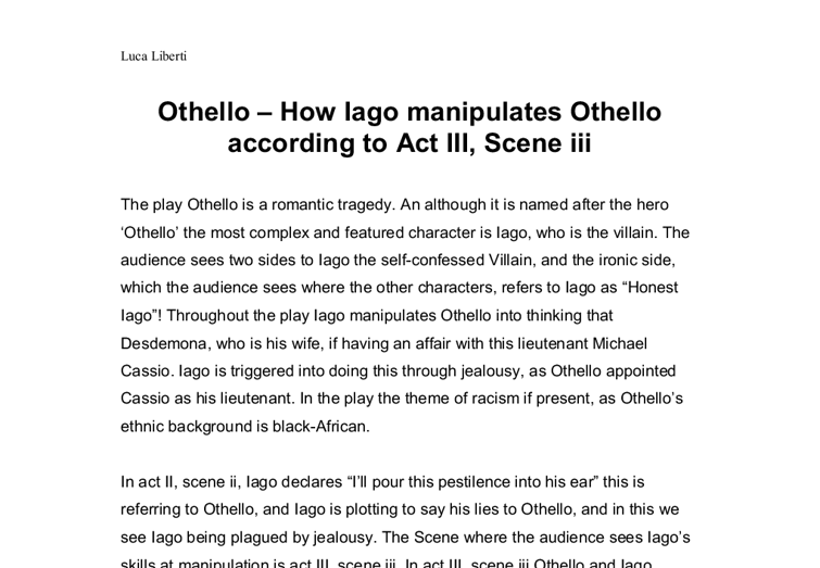Iago Manipulation Quotes. QuotesGram