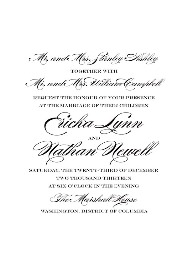 Wedding wording sample invitation Wording samples: