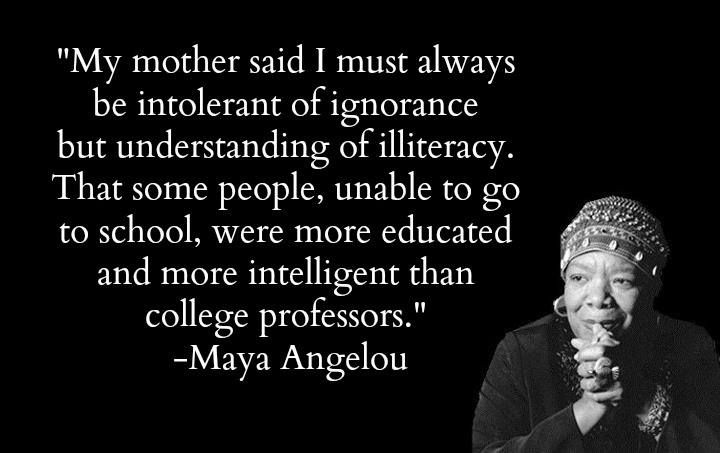 Ignorance Quotes Maya Angelou. QuotesGram
