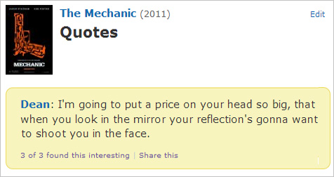 Jason Statham The Mechanic Quotes QuotesGram Jason Statham The Mechanic Quotes QuotesGram
