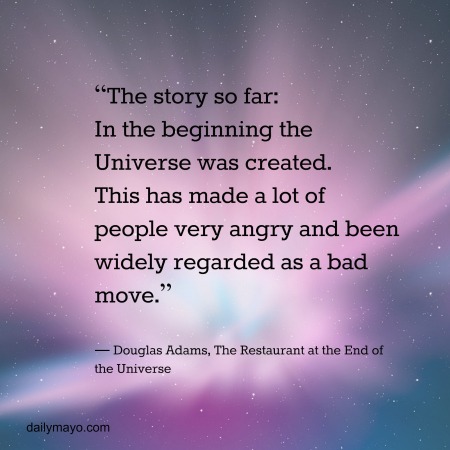 Cat To The Galaxy Hitchhikers Guide Quotes Quotesgram