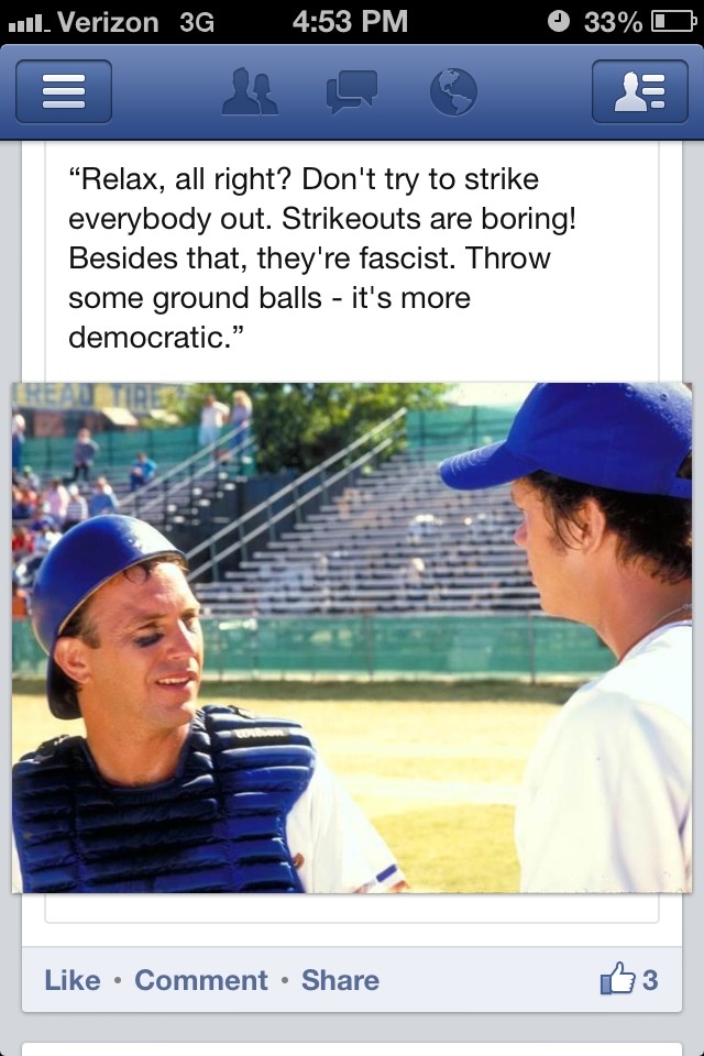 A Boat Against the Current: Movie Quote of the Day (“Bull Durham