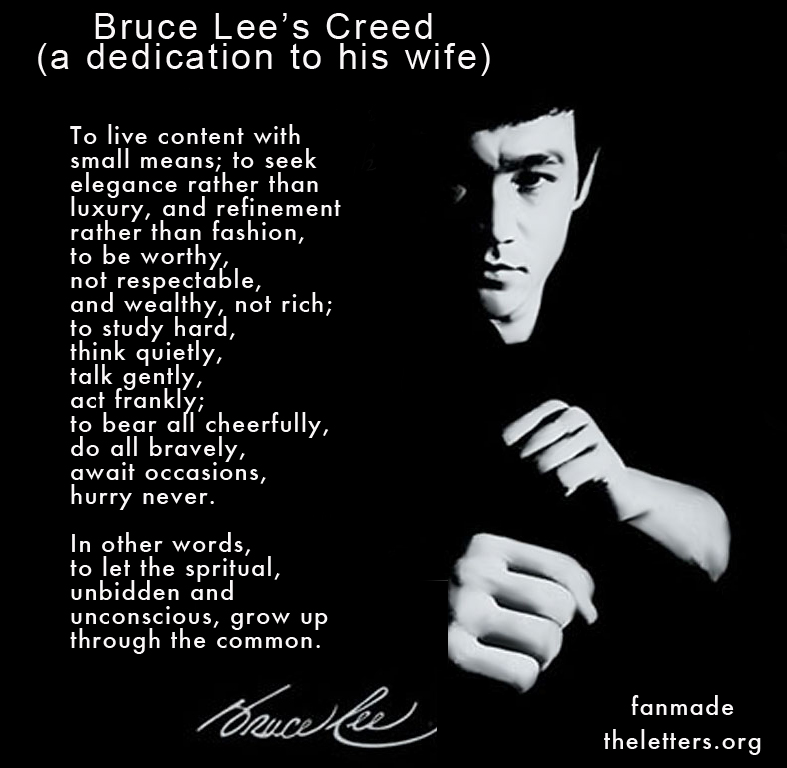 Inspirational Quotes From Bruce Lee Quotesgram