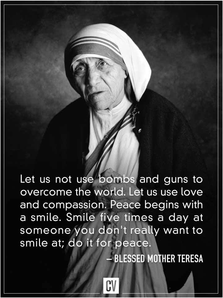 Mother Teresa Quotes On Peace Famous Quotes About Mother Teresa. Quotesgram