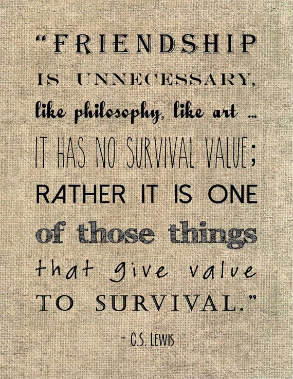 C.S. Lewis Friendship Quote