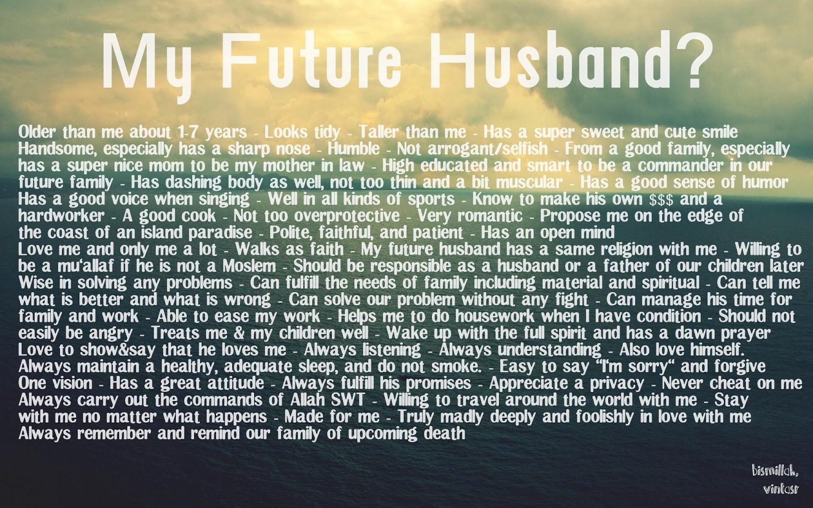my ideal future husband essay