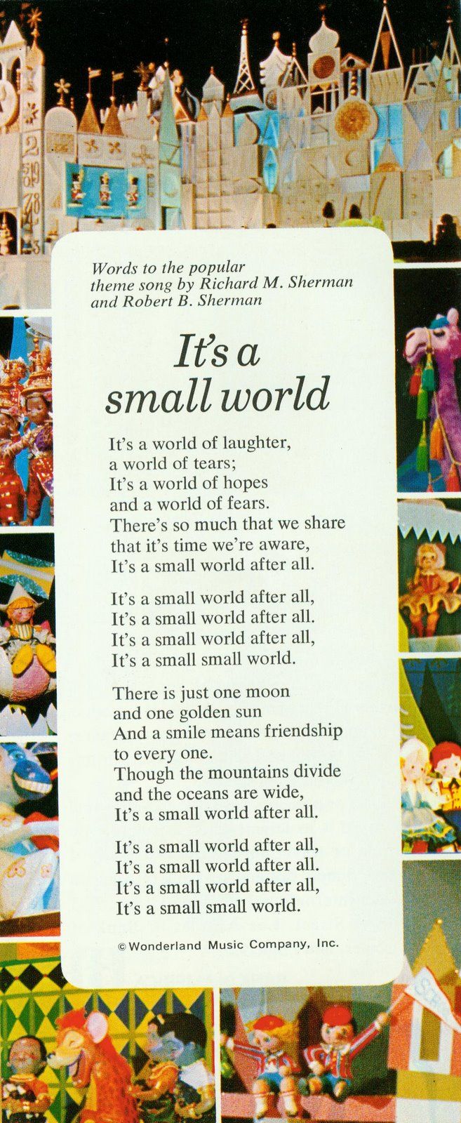 Its A Small World Disney Quotes. QuotesGram