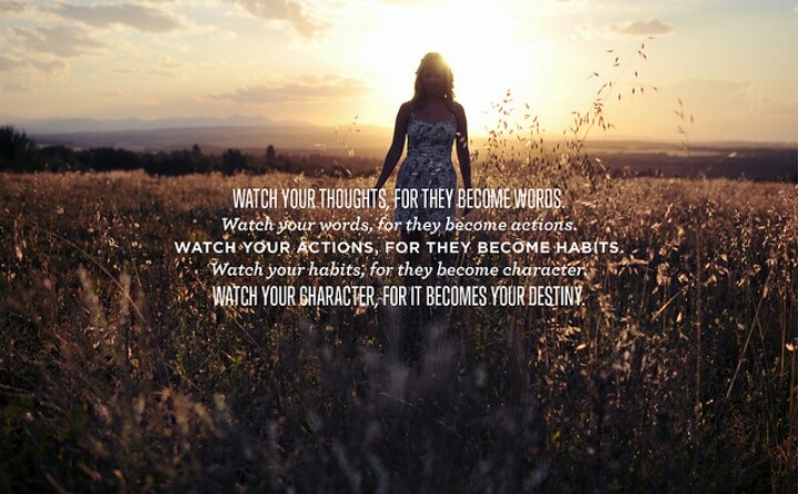 Your thoughts. Your life is a reflection of your thoughts. in your thoughts. your thoughts become your reality.