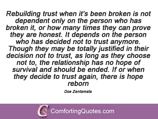 Rebuilding trust after lying quotes