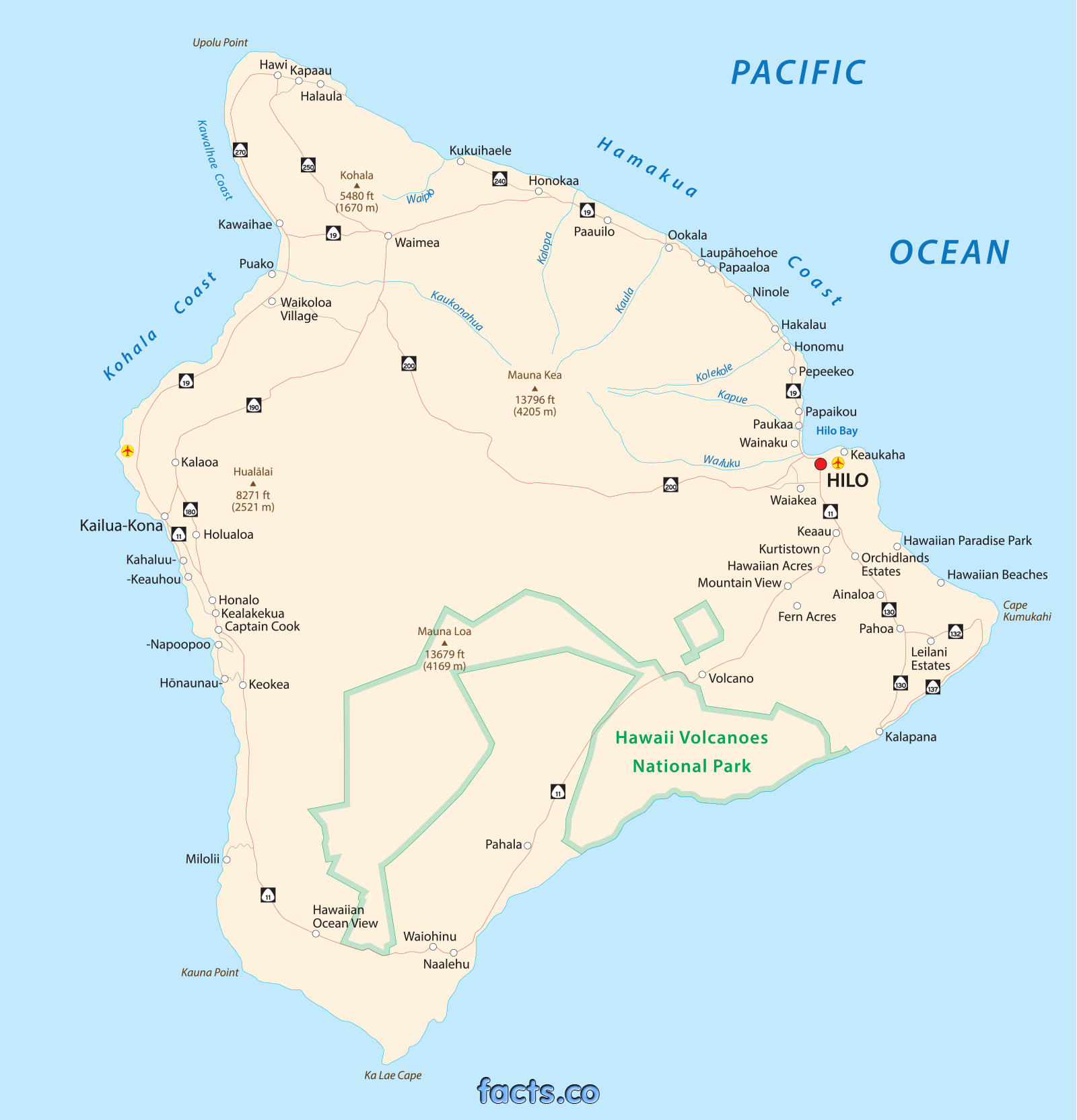 Map Of The Big Island Hawaii Printable Map Of The Big Island Hawaii Printable