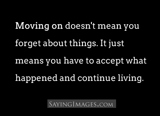 Someone quotes and forgetting moving on about