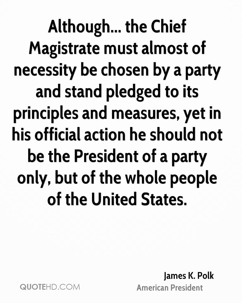 James K Polk Visionary Quote