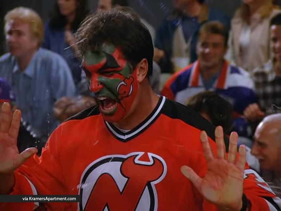 Seinfeld Actor Patrick Warburton Reenacts Famous David Puddy Scene Before New  Jersey Devils Game