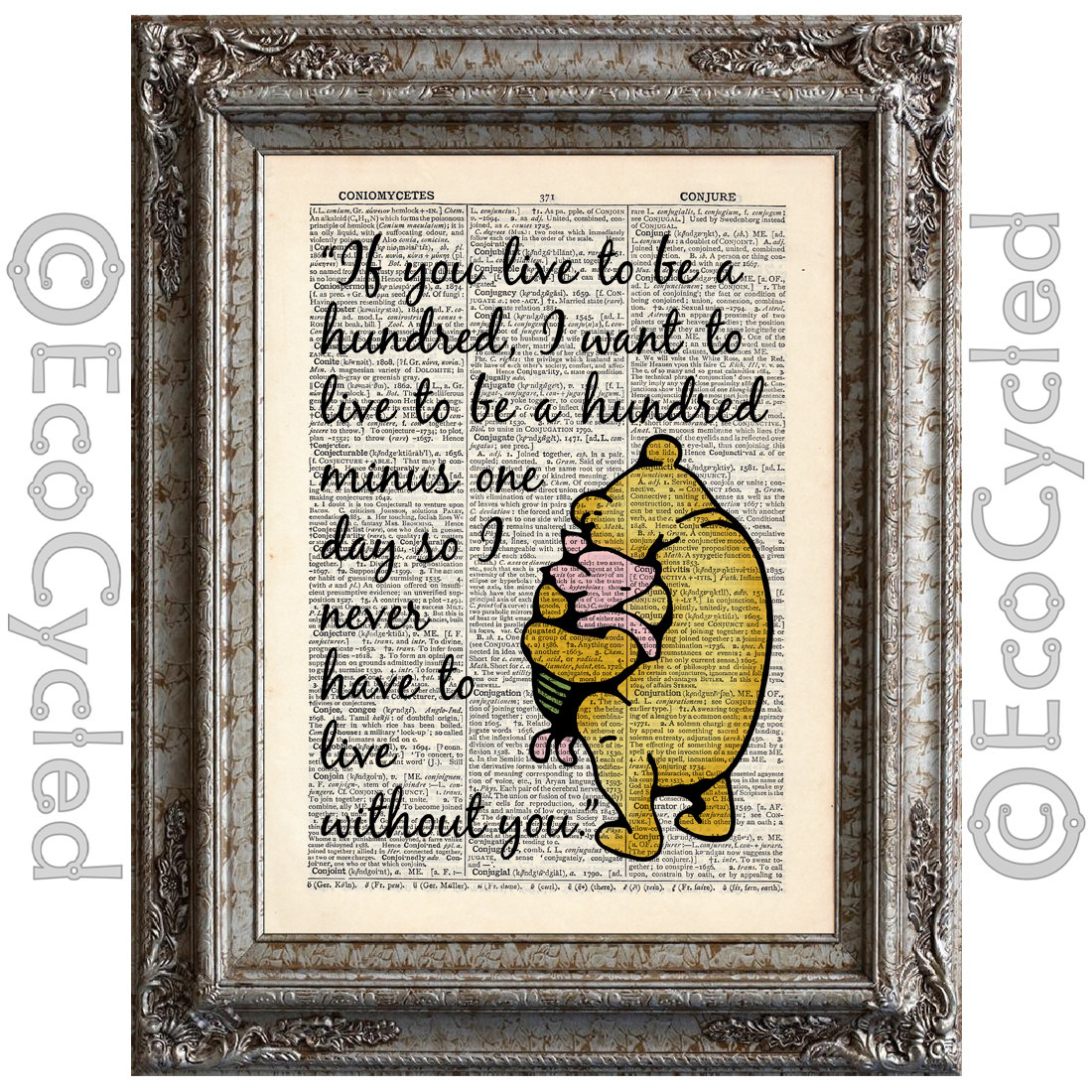 Downloadable Art Love Quote Family Quote If You Live to be 100 Winnie The Pooh Quote Downloadable Prints Printable Art Inspiring