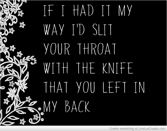Knife In My Back Quotes. QuotesGram