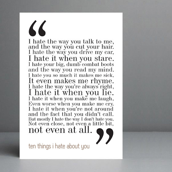 10 Things I Hate About You Movie Quotes QuotesGram