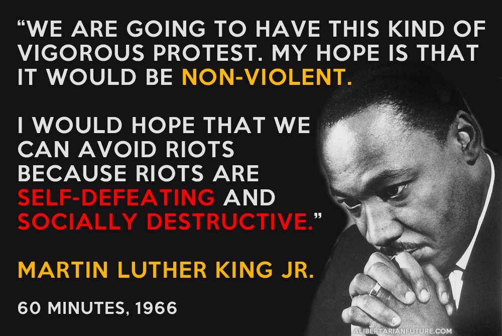 Mlk Quotes About Violence Quotesgram