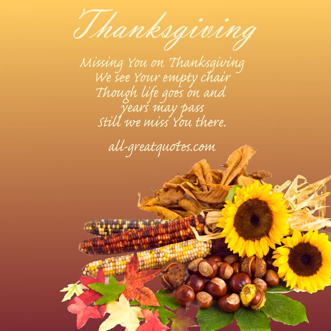 Missing You Quotes On Thanksgiving. QuotesGram