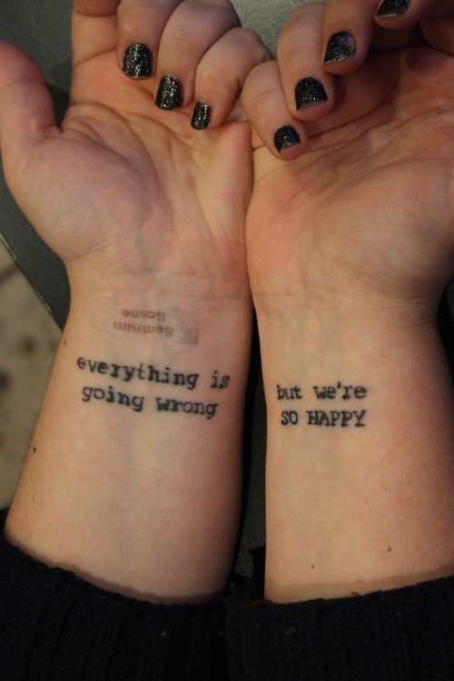 Wrist Quotes Tattoos Gallery