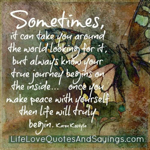 Peace With Yourself Quotes. QuotesGram