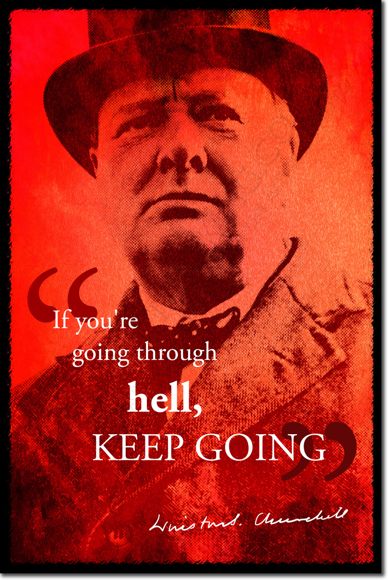 ART PRINT ON  ANTIQUE DICTIONARY PAGE Sir Winston Churchill Quote Typographic 