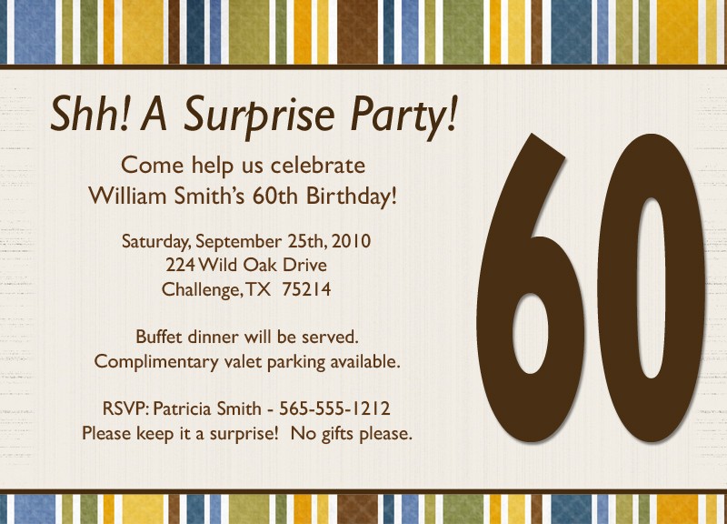 surprise birthday quotes quotesgram 60th birthday party invites templates